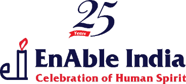 EnAble India logo: 25 years Celebration of Human Spirit