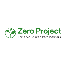 Logo of Zero Project, with the tagline "For a world with zero barriers.