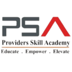 Logo for Providers Skill Academy (PSA), with the text "Educate . Empower . Elevate" underneath the initials.