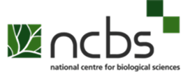 Logo for National Centre for Biological Sciences (NCBS) with green leaf graphic.